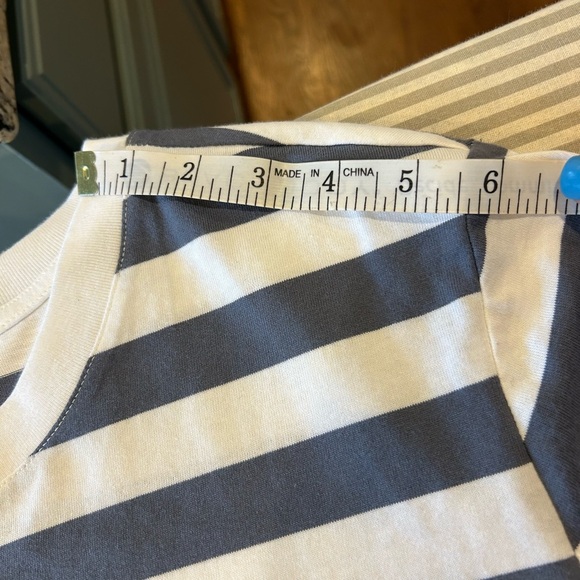 NWOT Striped Preppy Gray White Old Navy Timeless Plus Size T-Shirt Dress Sz XXL - Picture 5 of 7